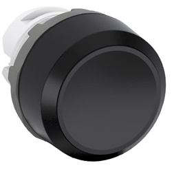 Pulsante mantenuto nero non illuminato plastica per installazioni elettriche robuste