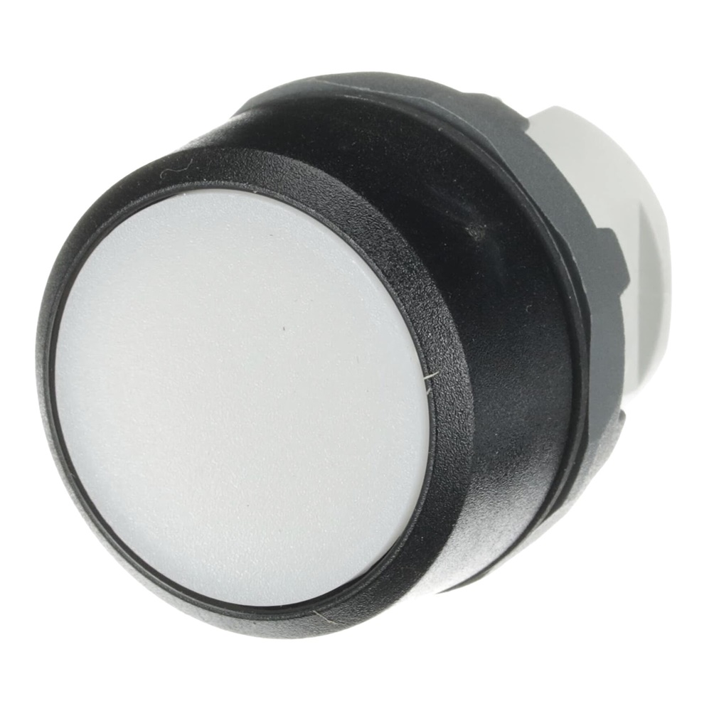 Pushbutton mantenuto bianco illuminato plastica nera senza blocco contatti per uso industriale e civile
