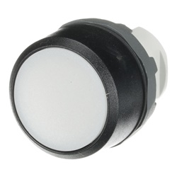 Pushbutton mantenuto bianco illuminato plastica nera senza blocco contatti per uso industriale e civile