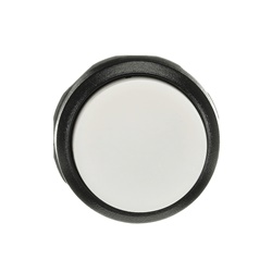 Pushbutton momentaneo illuminato bianco plastica nera senza blocco contatti per impianti elettrici