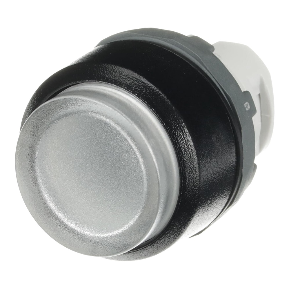 Pushbutton MP3-11C illuminato trasparente ghiera nera per impianti elettrici professionali