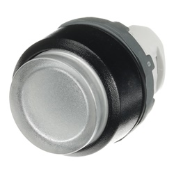 Pushbutton MP3-11C illuminato trasparente ghiera nera per impianti elettrici professionali