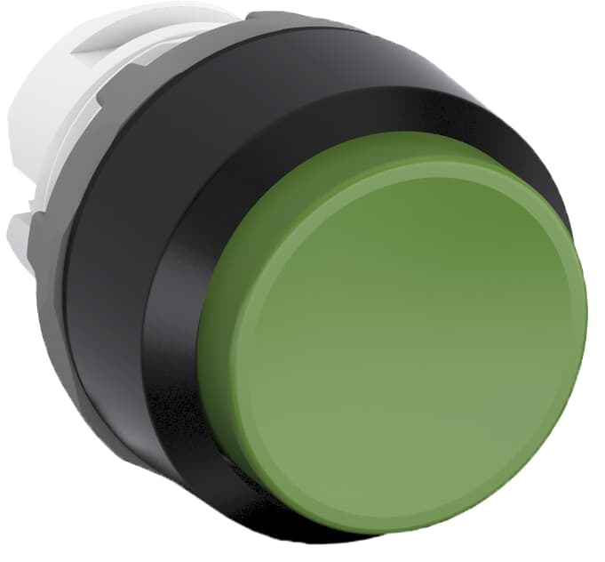 Pushbutton MP4-10G verde momentaneo non illuminato plastica nera per impianti elettrici