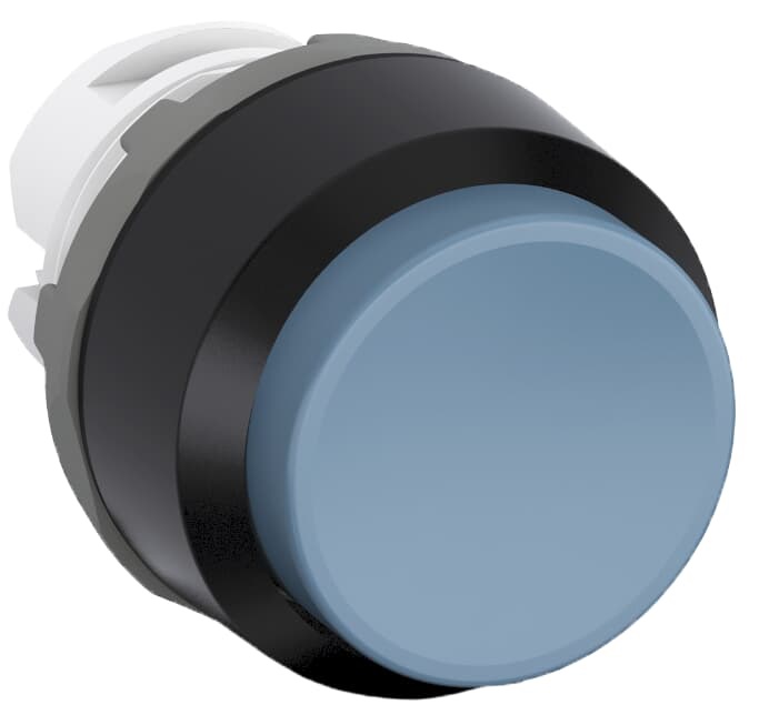 Pulsante MP4-10L momentaneo blu ghiera nera plastica non illuminato per applicazioni elettriche professionali