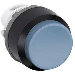 Pulsante MP4-10L momentaneo blu ghiera nera plastica non illuminato per applicazioni elettriche professionali