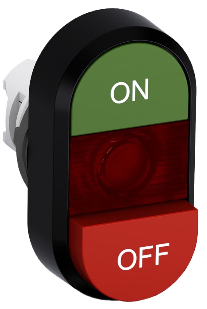 Pulsante MP4-10W bianco momentaneo plastica nera non illuminato per impianti elettrici affidabili