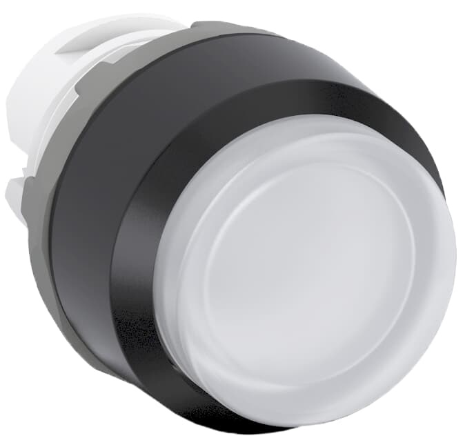Pushbutton MP4-11C momentaneo illuminato plastica nera senza blocco contatti per impianti elettrici