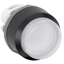 Pushbutton MP4-11C momentaneo illuminato plastica nera senza blocco contatti per impianti elettrici