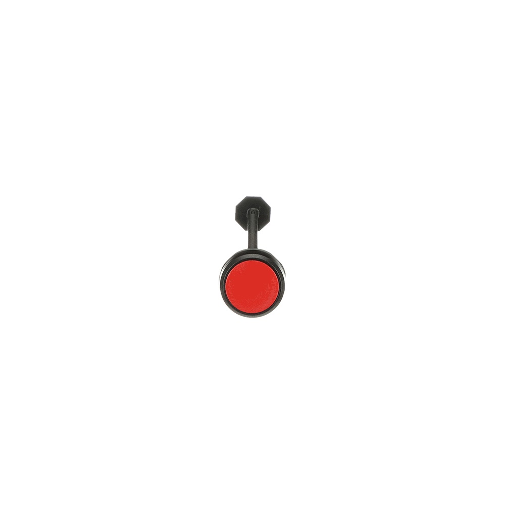 Pulsante reset KPR3-100R rosso non illuminato plastica nera per controllo circuiti industriali e civili
