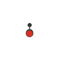 Pulsante reset KPR3-100R rosso non illuminato plastica nera per controllo circuiti industriali e civili