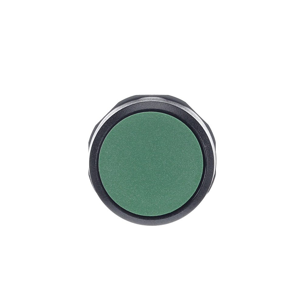 Pulsante compatto verde non illuminato 2NO 300V per applicazioni industriali