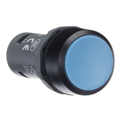 Pulsante comando compatto blu non illuminato 2NO 300V per impianti controllo elettrico