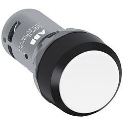 Pulsante compatto CP2 10W bianco con piastra nera per impianti elettrici residenziali e commerciali
