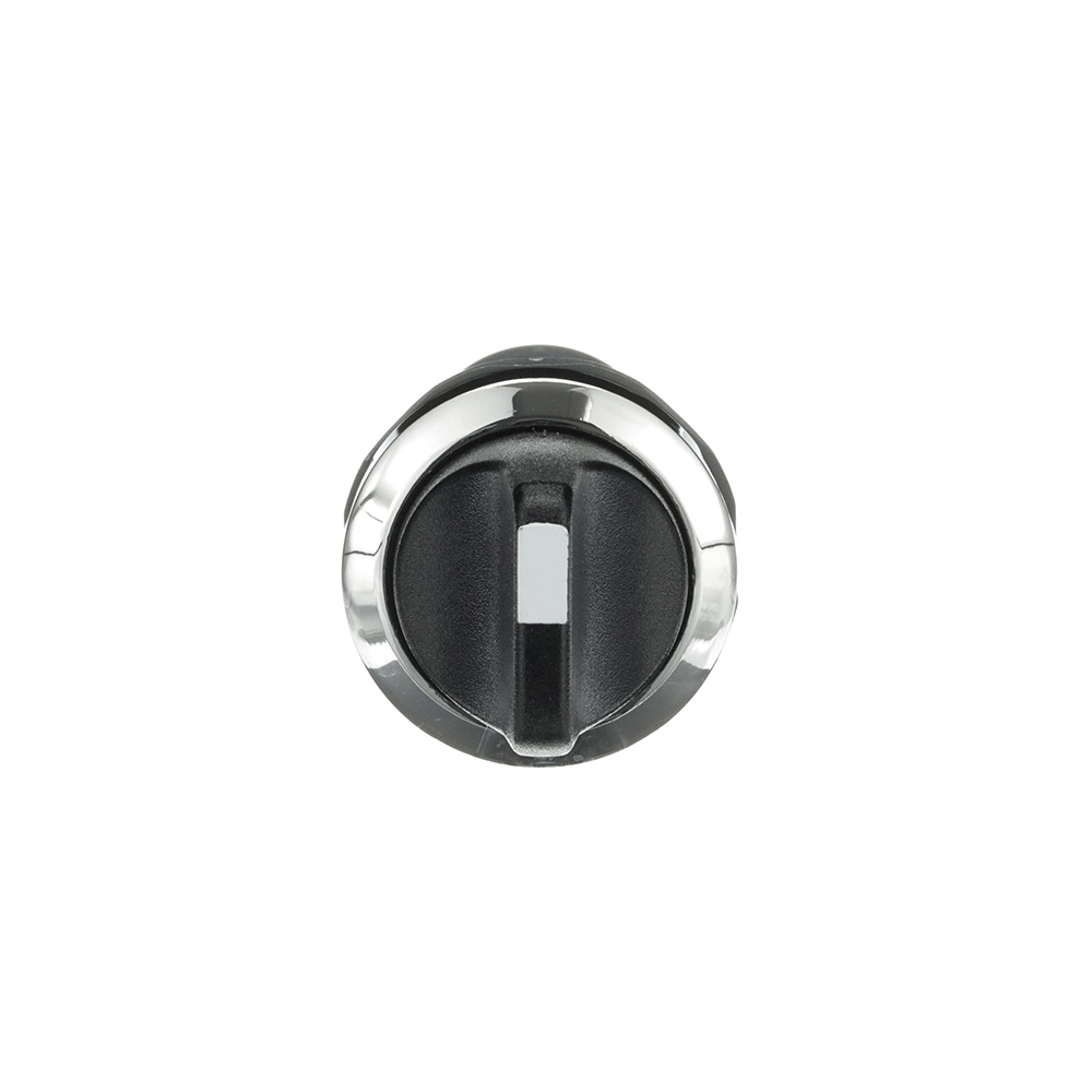 Selettore compatto 2 posizioni manopola corta nero non illuminato per impianti elettrici