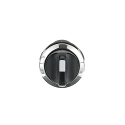 Selettore compatto 2 posizioni manopola corta nero non illuminato per impianti elettrici
