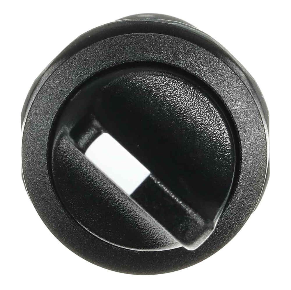 Selector Switch compatto 2 posizioni nero, maniglia corta, 2NO, per impianti elettrici industriali e civili