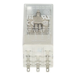 Relè interfaccia pluggable 110VDC 3 contatti cambio 250V 10A per montaggio su guida DIN