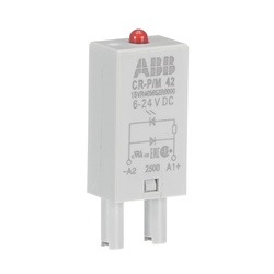 Modulo pluggable diodo LED rosso 6-24VDC per protezione polarità e segnalazione circuiti elettrici