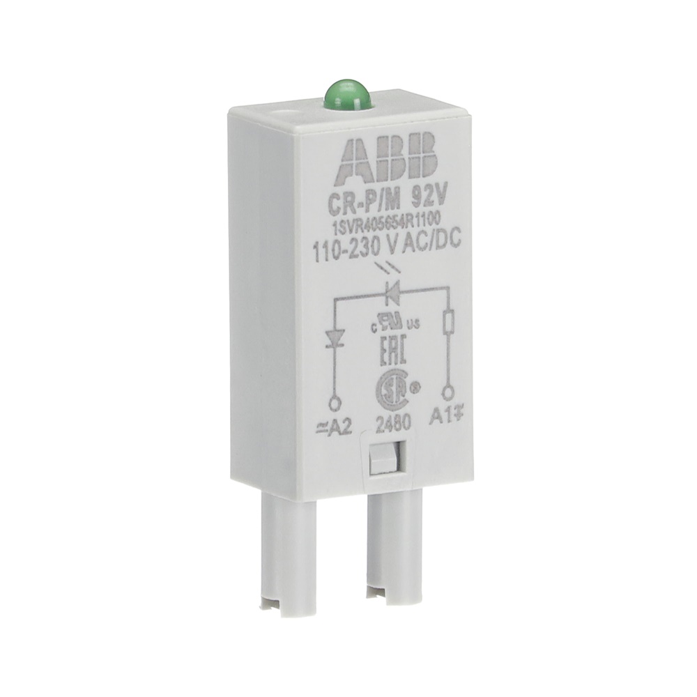 Modulo LED verde pluggable 110-230V AC/DC per indicazione visiva impianti elettrici