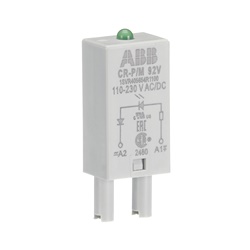 Modulo LED verde pluggable 110-230V AC/DC per indicazione visiva impianti elettrici