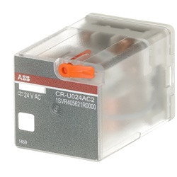 Relè interfaccia pluggable CR-U024AC2 24VAC 2 contatti cambio 250V 10A per montaggio su guida DIN