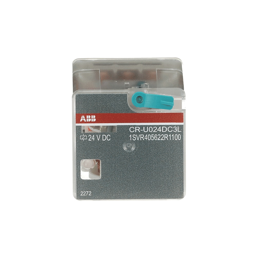 Relè interfaccia pluggable 3 contatti C/O 24V DC 250V 10A con LED e pulsante test per automazione industriale