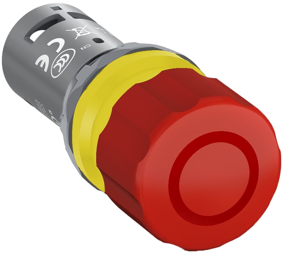Monoblocco emergenza CE3P-10R-11 pulsante rosso 30mm mantenuto non illuminato per impianti elettrici industriali