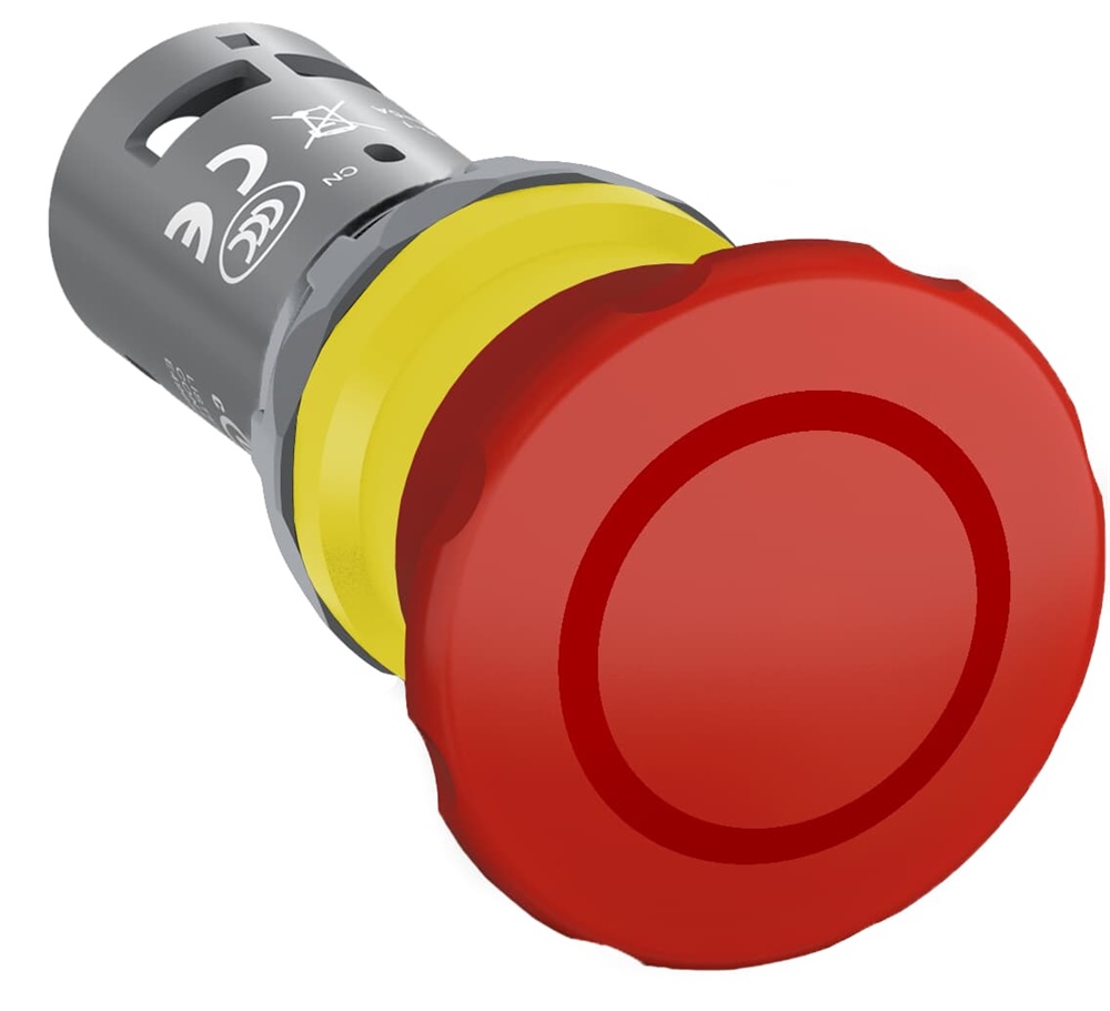 Emergency stop monoblocco compatto 40 mm rosso 1NO+1NC per impianti elettrici professionali