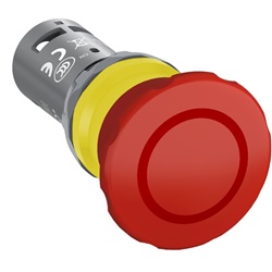 Emergency stop monoblocco compatto 40 mm rosso 1NO+1NC per impianti elettrici professionali