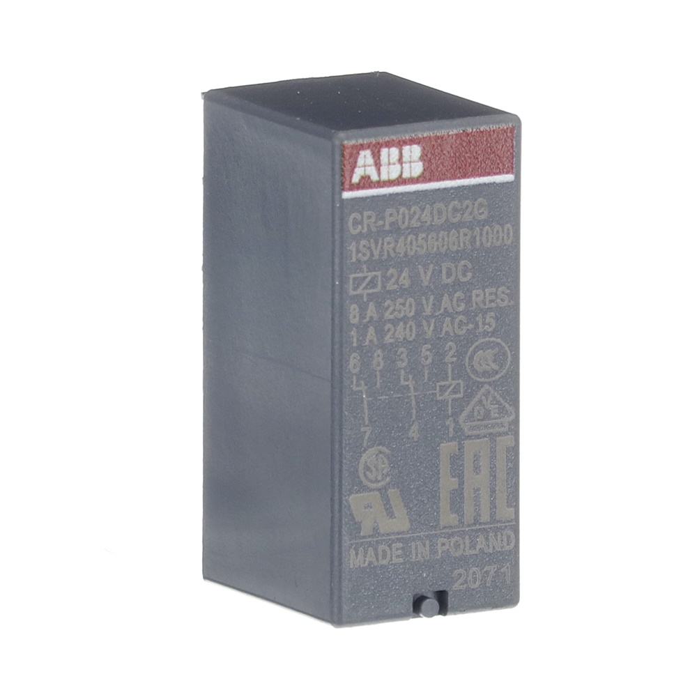 Relè interfaccia pluggable 2 c/o 24VDC contatti dorati 250V 8A IP67 controllo circuiti elettrici