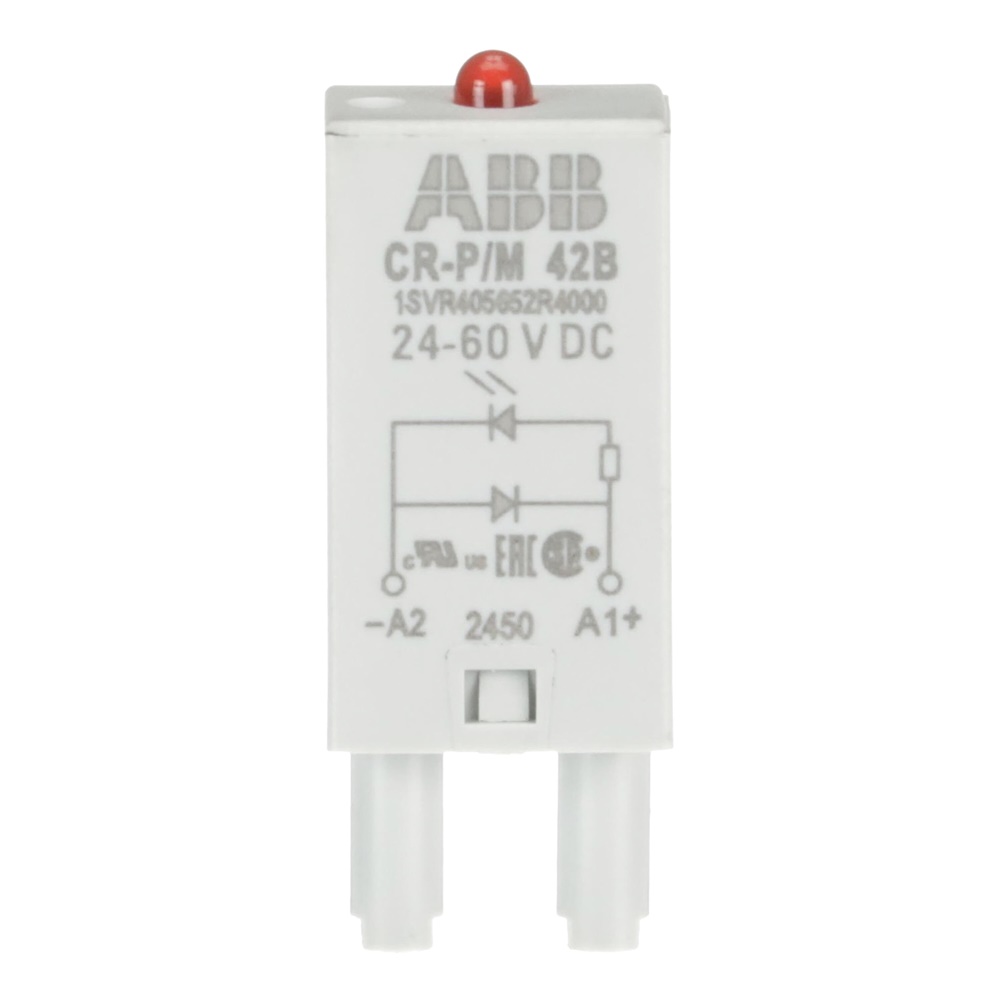 Modulo diodo con LED rosso 24-60V DC per protezione circuiti e indicazione visiva