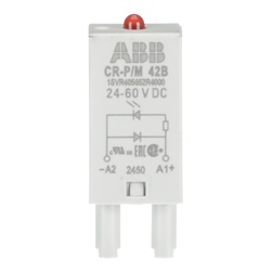 Modulo diodo con LED rosso 24-60V DC per protezione circuiti e indicazione visiva