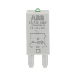 Modulo pluggable diodo protezione polarità inversa LED verde 24-60V DC per CR-P/M