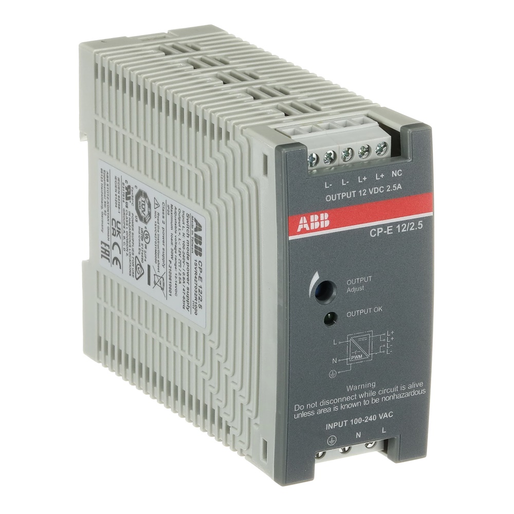 Alimentatore switching 12V 2,5A 30W ingresso 100-240VAC per impianti elettrici e dispositivi elettronici