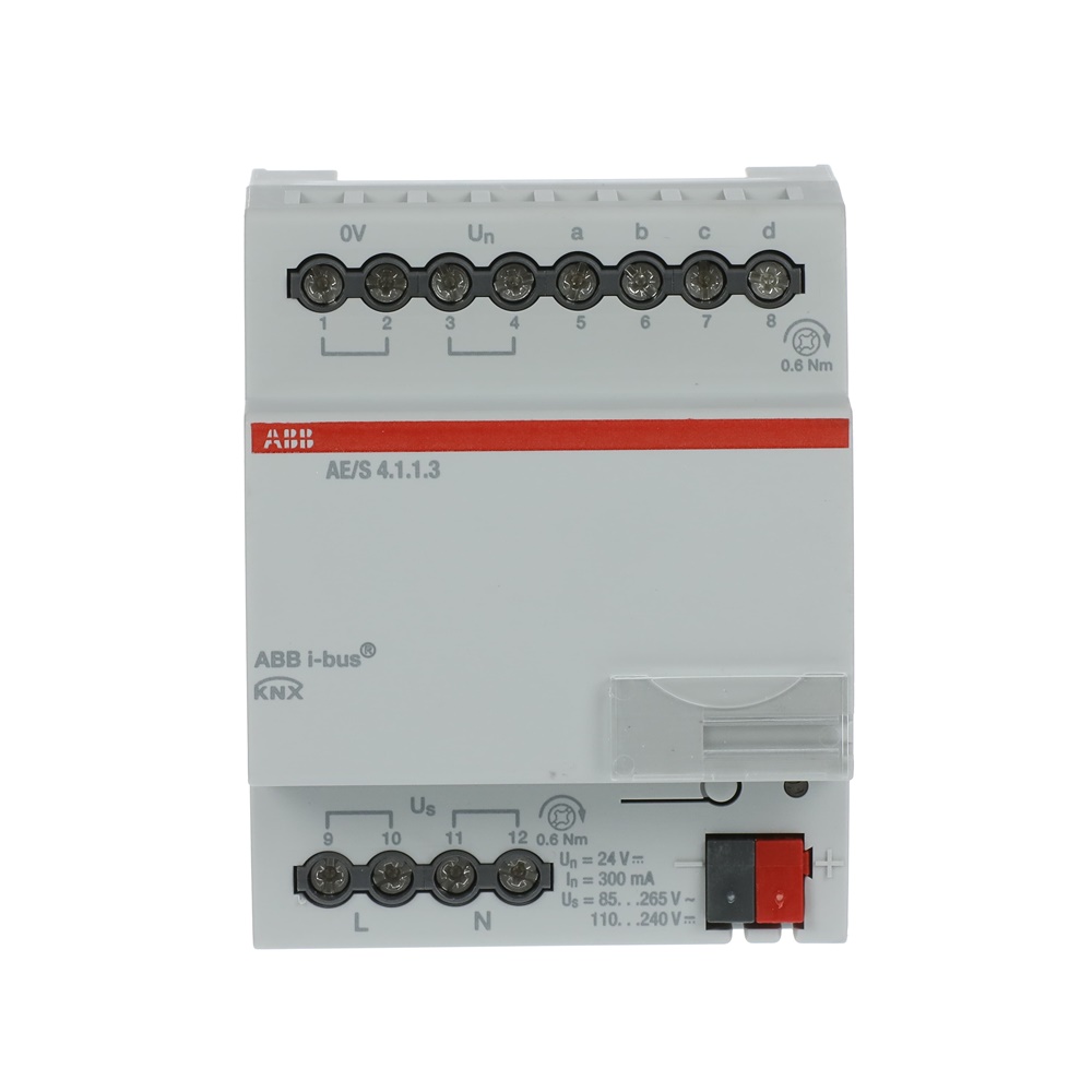 Ingresso analogico 4 canali AE/S4.1.1.3 per segnali 0-20 mA, 0-10 V, sensori esterni 24 V DC, alimentazione 115-230 V