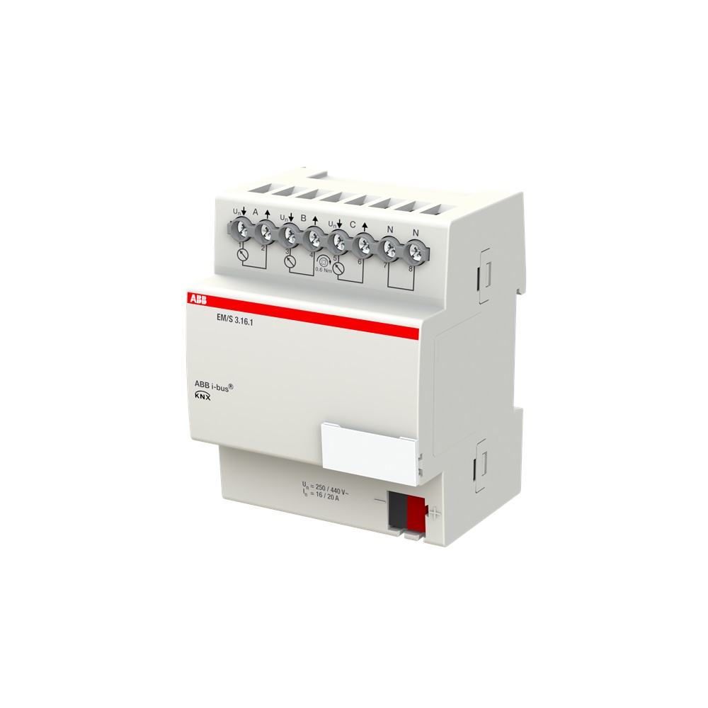 Modulo monitoraggio energia 3 canali 16/20A controllo carichi KNX ABB