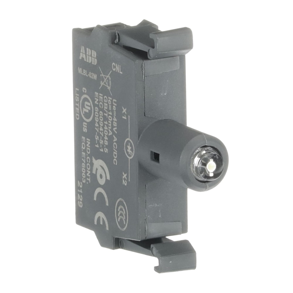 Blocco LED integrato 48VAC illuminazione bianca montaggio frontale per applicazioni elettriche