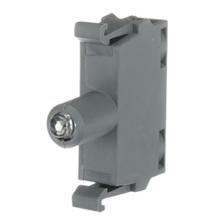 Blocco LED integrato 415VA bianco illuminato montaggio frontale per impianti elettrici