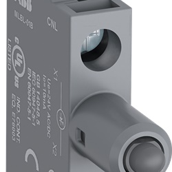 Blocco LED integrato verde 24V montaggio su guida DIN per applicazioni industriali