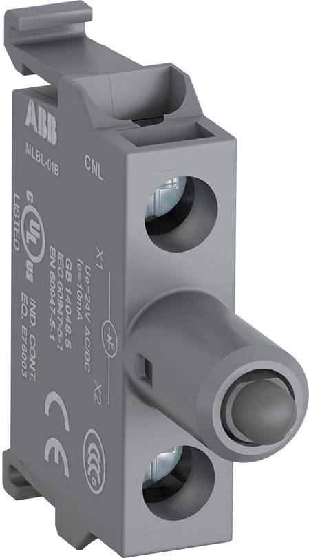 Blocco LED integrato verde momentaneo montaggio su barra DIN 230V per impianti elettrici industriali e civili