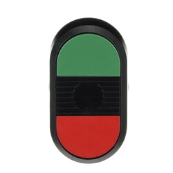 MPD1-11B Pulsante Doppio Non Illuminato Verde/Rosso Plastica Nero per Impianti Elettrici