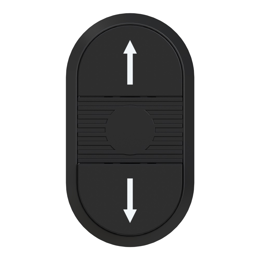 Pulsante doppio nero frecce momentaneo per controllo dispositivi elettrici installazione facile