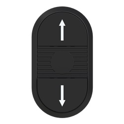 Pulsante doppio nero frecce momentaneo per controllo dispositivi elettrici installazione facile