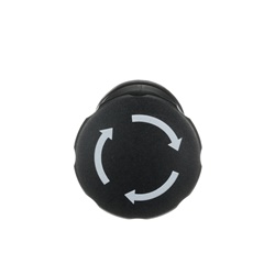 Pulsante a fungo nero 40 mm per comando elettrico industriale e civile, design ergonomico, alta affidabilità e durata