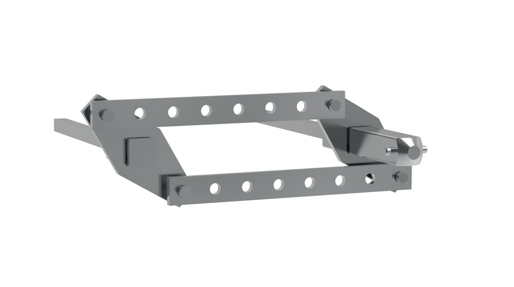 Kit accoppiamento elettrico ELKZ 557 6 con leve forate per distanze assi variabili, montaggio orizzontale o verticale, include maniglia operativa OHB145J12, ideale per impianti elettrici sicuri e affidabili