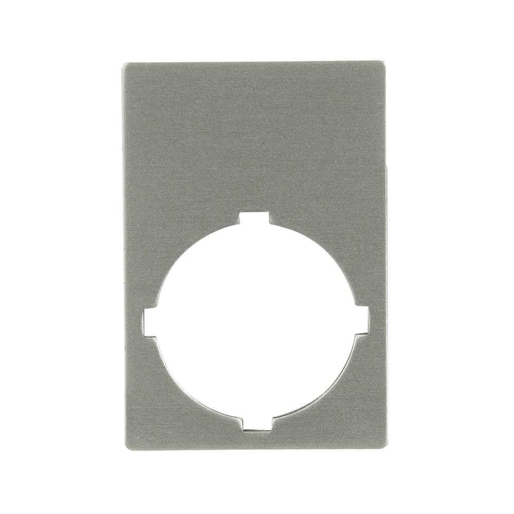 Targhetta identificativa rettangolare alluminio 29,6x44,5 mm per componenti elettrici