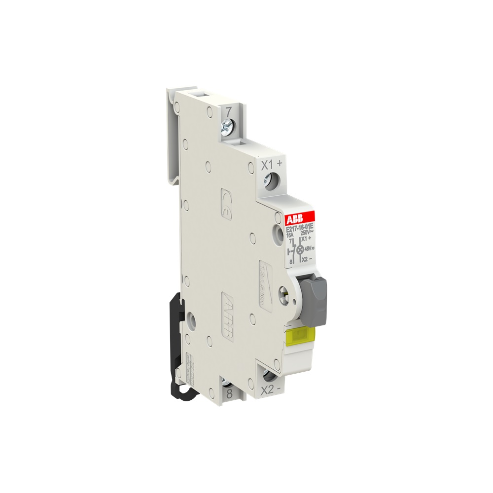 Pulsante luminoso 16A 250V 1NC LED giallo 12-48V CA per comando elettrico