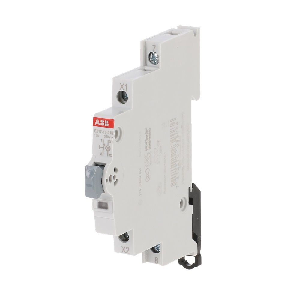 Pulsante elettrico 16A 1NC LED bianco 115-250V per impianti comando e segnalazione
