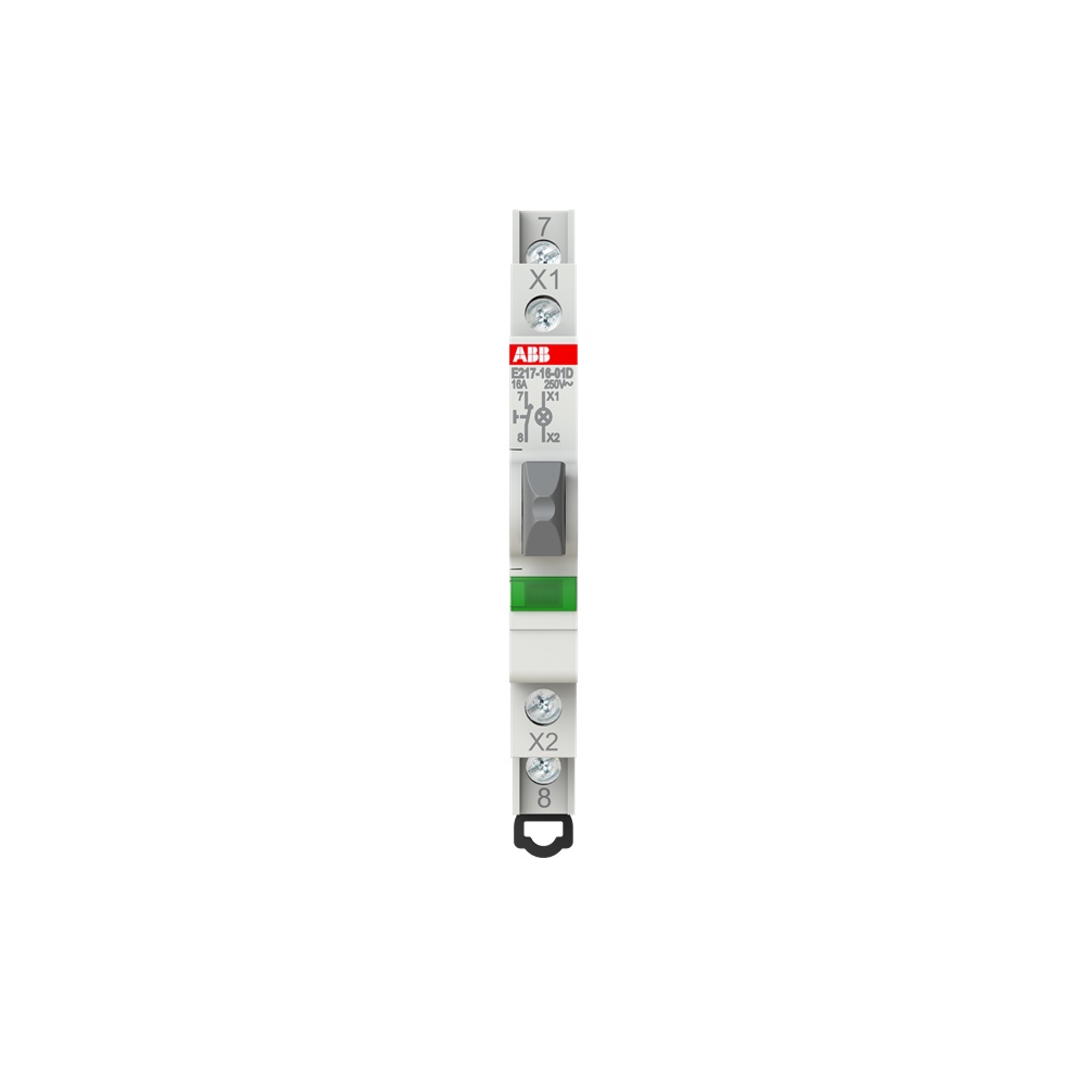 Pulsante elettrico 16A 1NC LED verde 115-250V per comando e segnalazione impianti elettrici