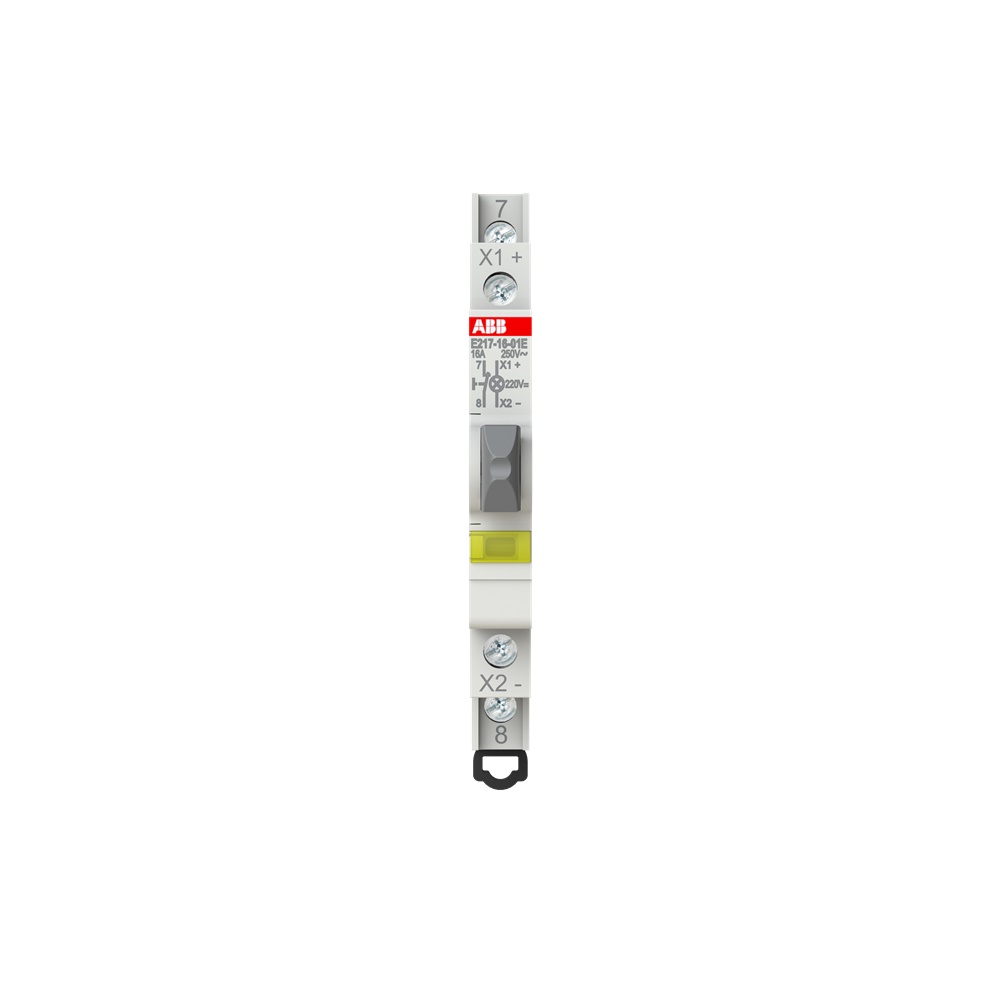 Pulsante luminoso 16A 1NC LED giallo 110-220V per comando impianti elettrici
